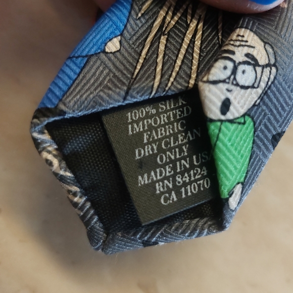 RM Style South Park Cartoon Character Novelty Print Fashion Tie Mens Workwear - Picture 9 of 11